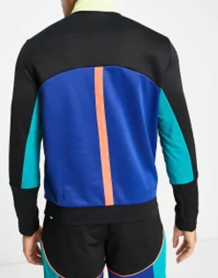 Sportswear*Puma Basketball Pullover 1/4 Zip Top In Colourblock And Yellow Black