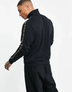 Sportswear*Puma Track Jacket In Black With Gold Taping Cotton Black