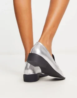 Loafers*Raid Samantha Loafers In Silver Metallic