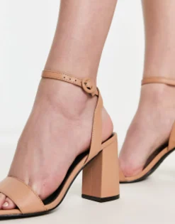 Sandals*Raid Wide Fit Wink Block Heeled Sandals In Beige