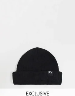 Hats*Reclaimed Vintage Inspired Unisex Fisherman Beanie In Black