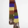 Scarves*Reclaimed Vintage Unisex Knit Stripe Tassle Scarf Multi