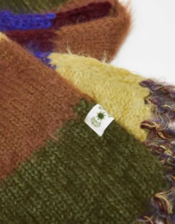 Scarves*Reclaimed Vintage Unisex Knit Stripe Tassle Scarf Multi