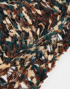 Scarves*Reclaimed Vintage Unisex Chenille Skinny Scarf In Camo Multi