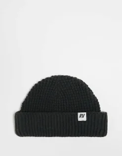Caps & Hats*Reclaimed Vintage Unisex Waffle Beanie In Co-Ord Charcoal