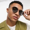 Sunglasses*River Island Flat Round Sunglasses In Black
