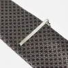 Ties*River Island Geo Tie And Clip Set In Brown