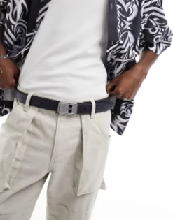 Belts*River Island Reversible Belt In Navy
