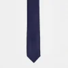 Ties*River Island Twill Tie In Navy