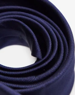 Ties*River Island Twill Tie In Navy