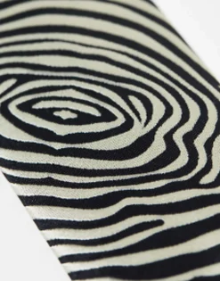 Ties*River Island Zebra Print Tie In Black