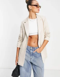 Suits & Tailoring*Selected Femme Tailored Twill Suit Blazer And Trousers In Cream
