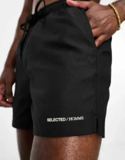 Swimwear*Selected Homme Swim Short In Black