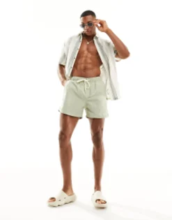 Swimwear*Selected Homme Swim Short In Sage Desert Sage