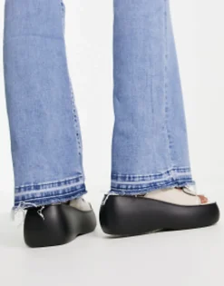 Flat Sandals*Shellys London Shelly'S London Lola Chunky Double Strap Sandals In Bone Cream