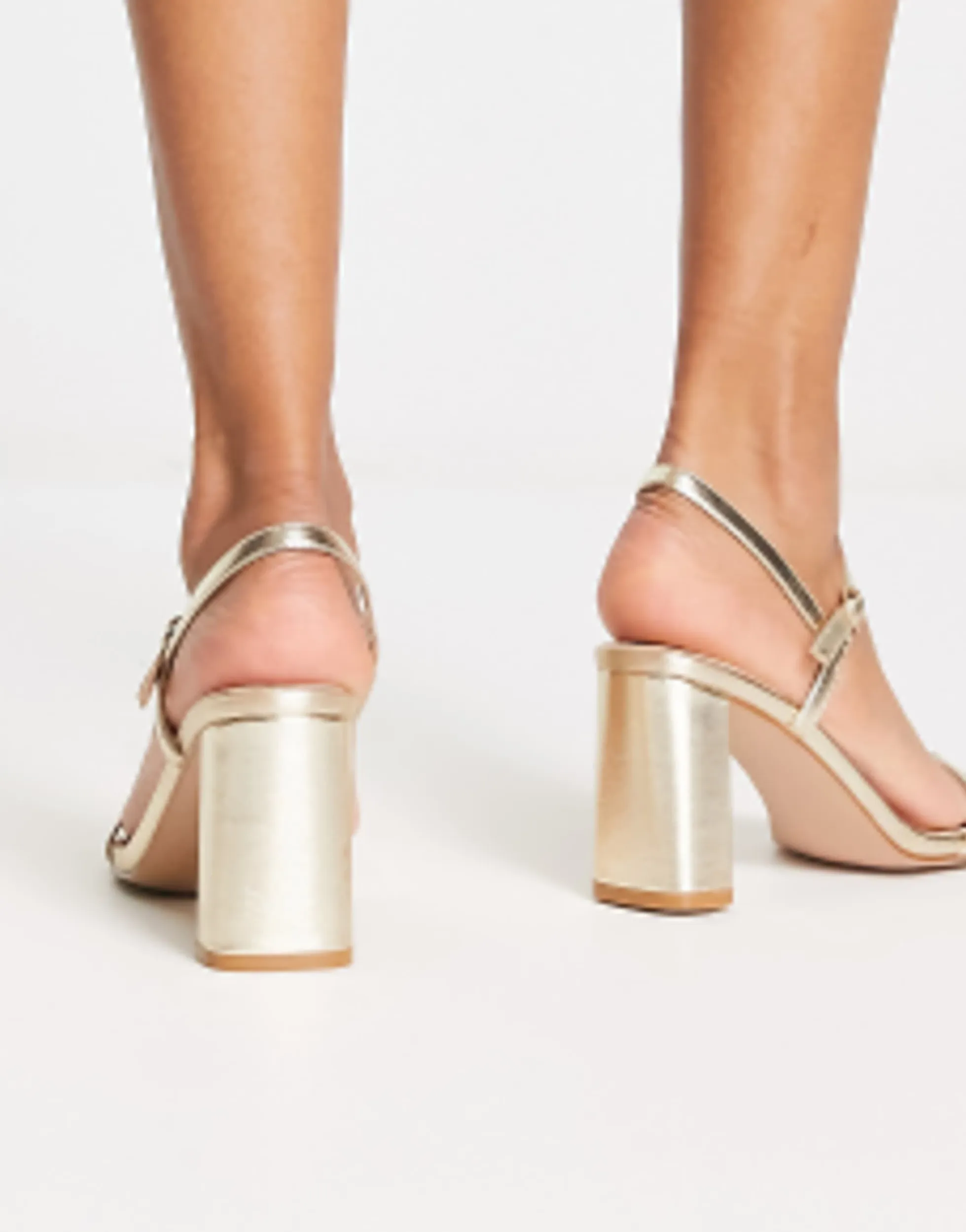 Sandals*SIMMI Shoes Simmi London Calista Block Heel Sandals In Gold