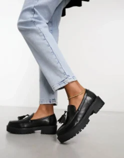 Loafers*Simply Be Wide Fit Classic Chunky Sole Loafers In Black