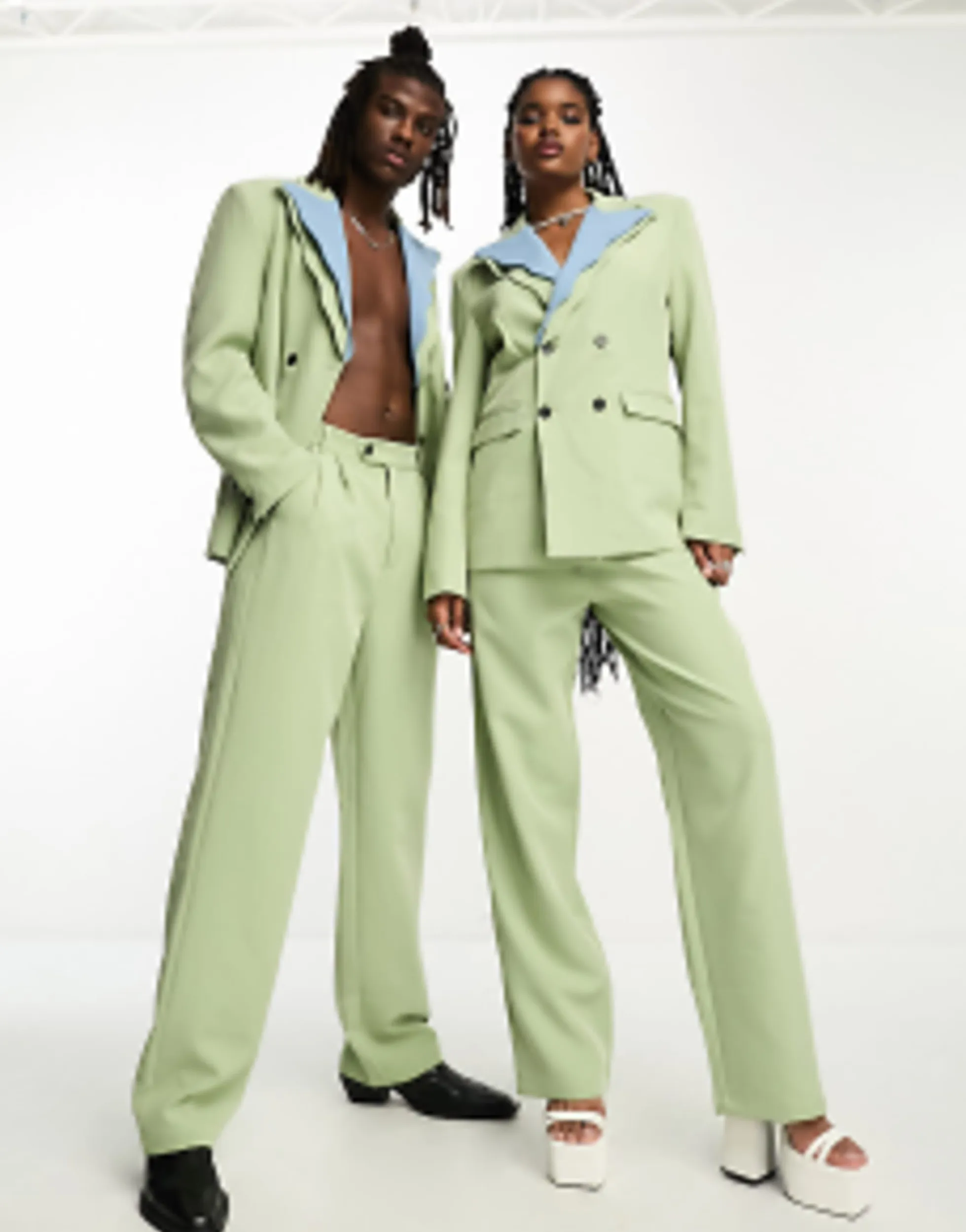 Suits & Tailoring*sister jane Tailored 70S Suit Co-Ord In Sage