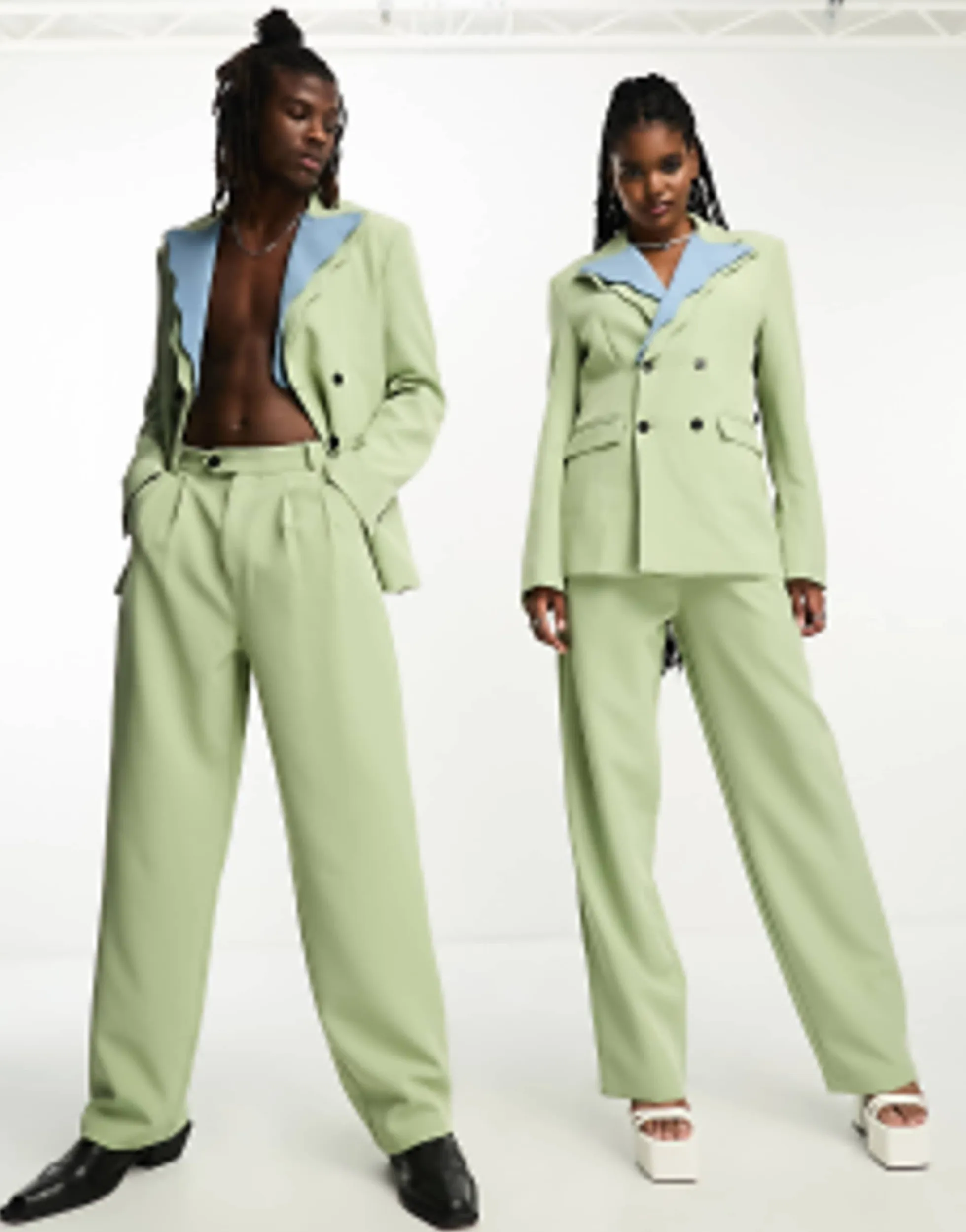 Suits & Tailoring*sister jane Tailored 70S Suit Co-Ord In Sage