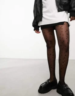 Socks & Tights*Skinnydip Halloween Celestial Print Sheer Tights In Black