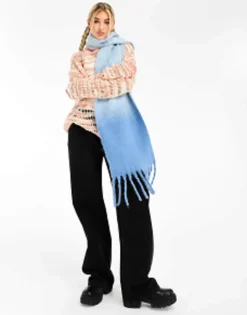 Scarves*Skinnydip Supersoft Blanket Scarf In Ombre Blue