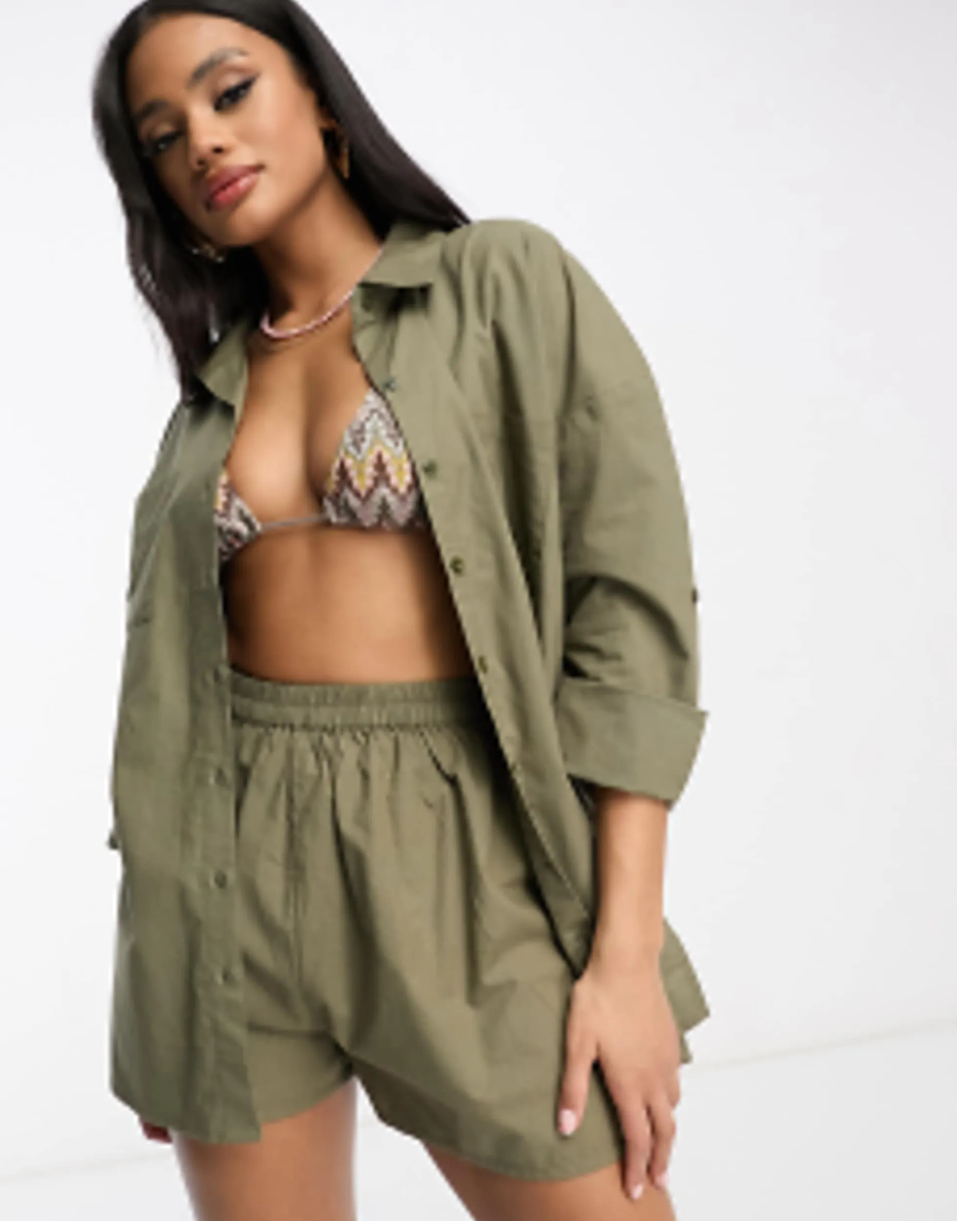 Swimwear & Beachwear*South Beach Beach Co-Ord In Khaki