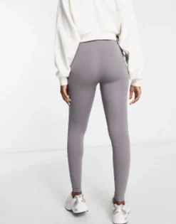 Trousers & Leggings*Stradivarius Seamless Ribbed Leggings In Charcoal Charcoal Grey