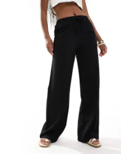 Trousers & Leggings*Stradivarius Tailored Pull On Trouser In Black