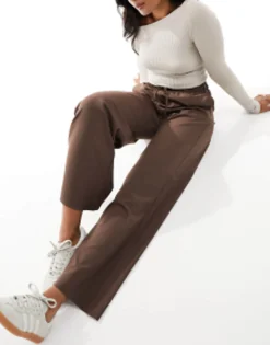 Trousers & Leggings*Stradivarius Tailored Pull On Trouser In Brown