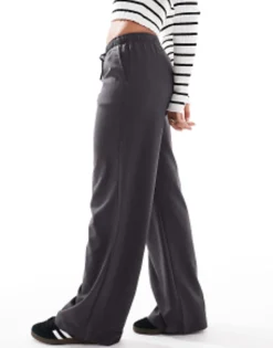 Trousers & Leggings*Stradivarius Tailored Pull On Trouser In Grey