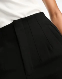 Tall*Stradivarius Tall Tailored Cigarette Trouser In Black
