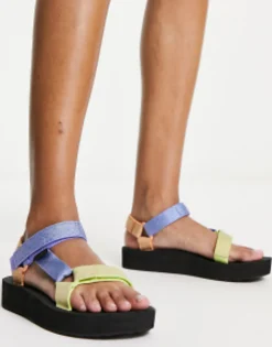Flat Sandals*Teva Midform Universal Chunky Sandals In Metallic Lilac Multi