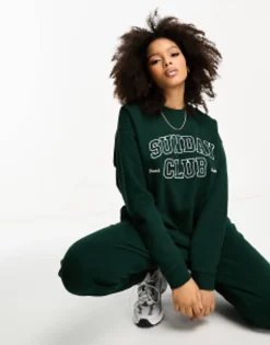 Tracksuits & Joggers*4th & Reckless Sunday Tracksuit In Forest Green