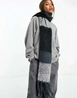 Scarves*Threadbare Knitted Scarf In Navy Check