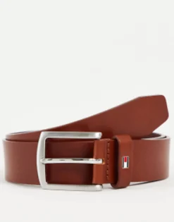 Belts*Tommy Hilfiger New Denton 3.5Cm Leather Belt In Dark Tan