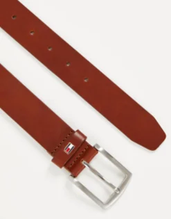 Belts*Tommy Hilfiger New Denton 3.5Cm Leather Belt In Dark Tan