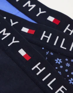Underwear*Tommy Hilfiger 3-Pack Trunk In Print, Navy And Bright Blue