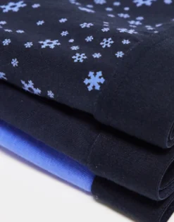 Underwear*Tommy Hilfiger 3-Pack Trunk In Print, Navy And Bright Blue