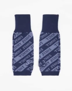 Gloves*Tommy Jeans Fingerless Gloves In Logo Stripe Navy