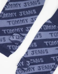 Gloves*Tommy Jeans Fingerless Gloves In Logo Stripe Navy