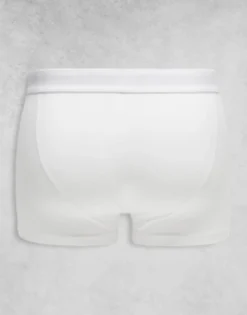 Underwear*Topman 3 Pack Trunks In With Waistbands White