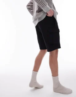 Shorts*Topman Cargo Short In Black