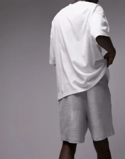 Shorts*Topman Lounge Waffle Short In Grey