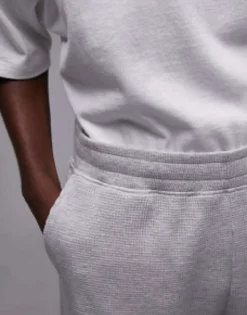Shorts*Topman Lounge Waffle Short In Grey