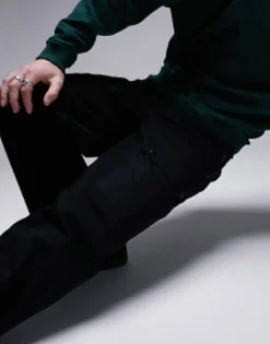 Trousers & Chinos*Topman Relaxed Cargo Trousers In Black