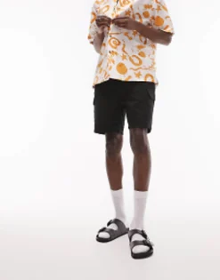 Shorts*Topman Skinny Cargo Shorts In Black