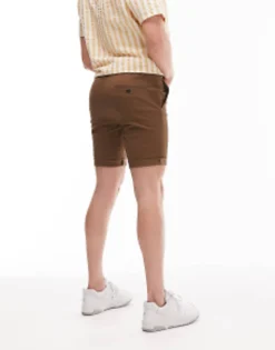 Shorts*Topman Skinny Chino Short In Brown
