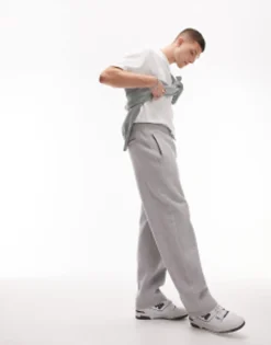 Tracksuits*Topman Straight Leg Jogger In Marl Grey