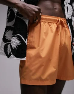 Swimwear*Topman Swim Shorts In Orange