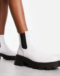 Chelsea Boots*Topshop Bella Chunky Chelsea Boot In White